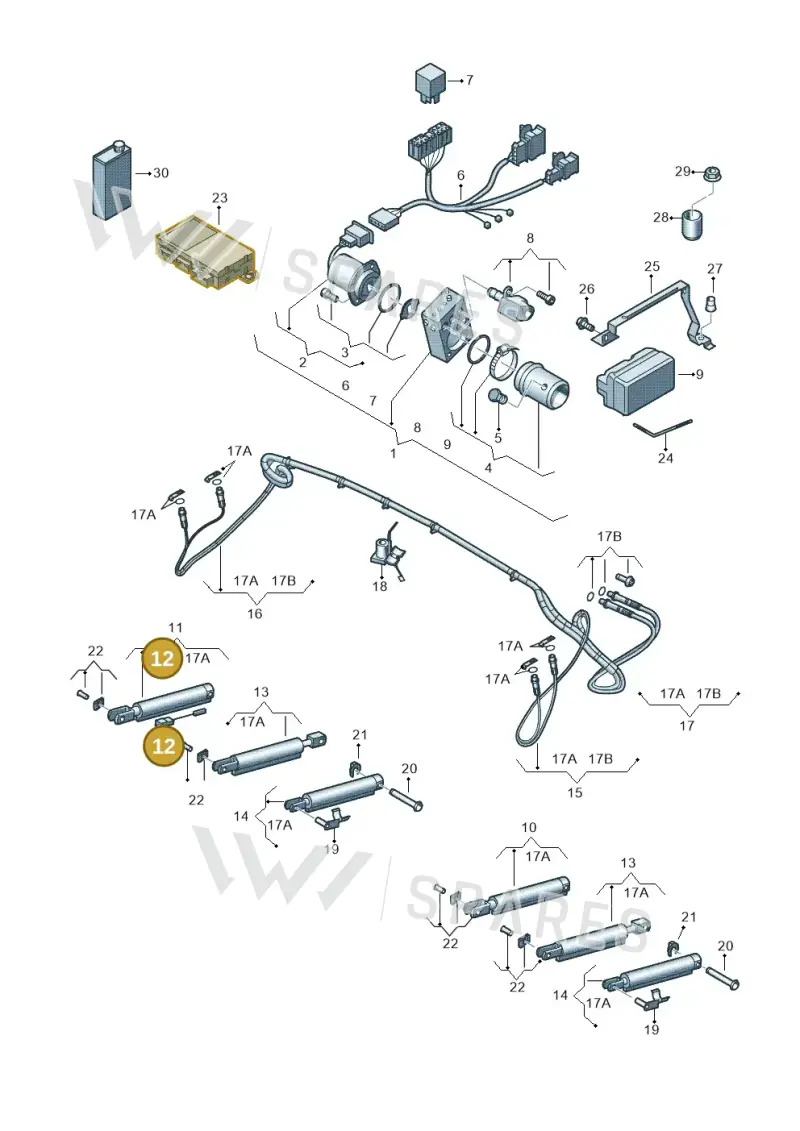 8F0959109 — Audi RS5 Cabrio (2012-2015) diagram 670871200, position 12