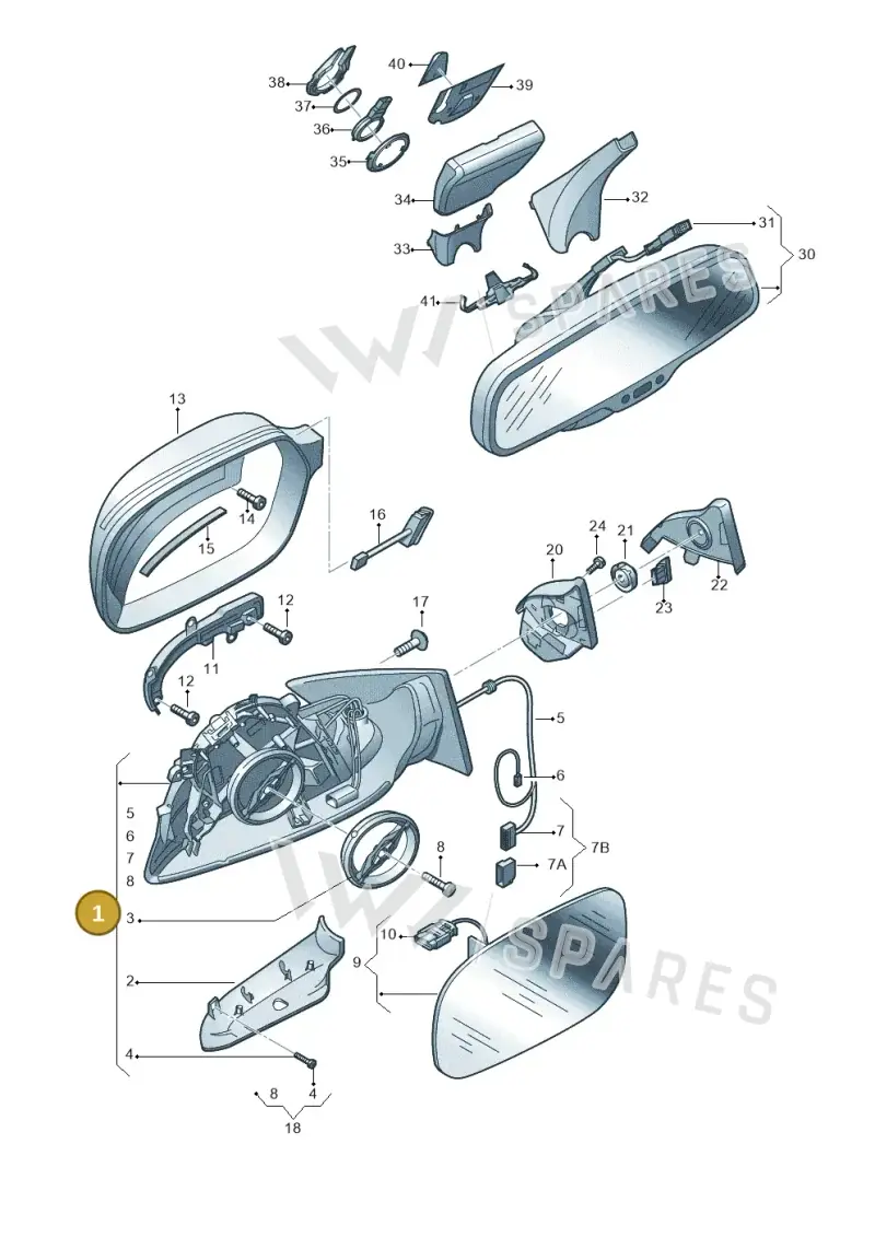 8F2857409AF3FZ — Audi A5 Cabrio 2.0 (2011-2017) diagram 724857400, position 1
