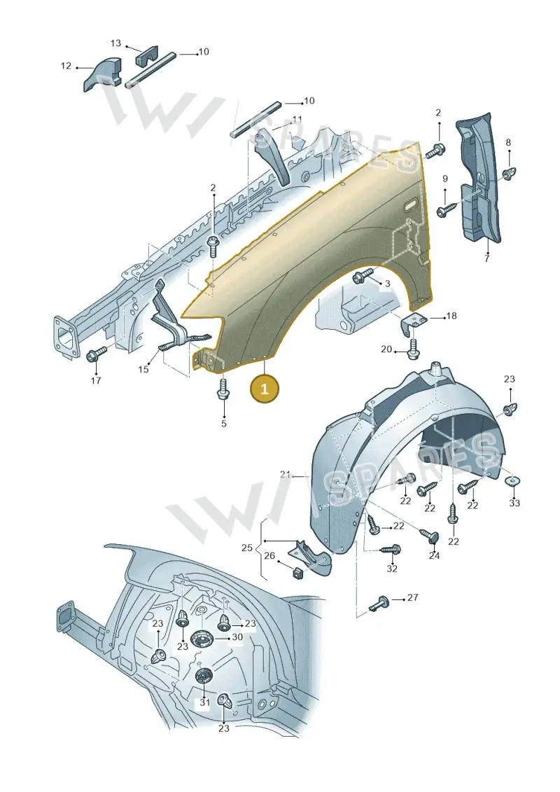 8H0821106B — Audi A4/S4 Cabrio./qu. 07> (2006-) diagram 273821100, position 1