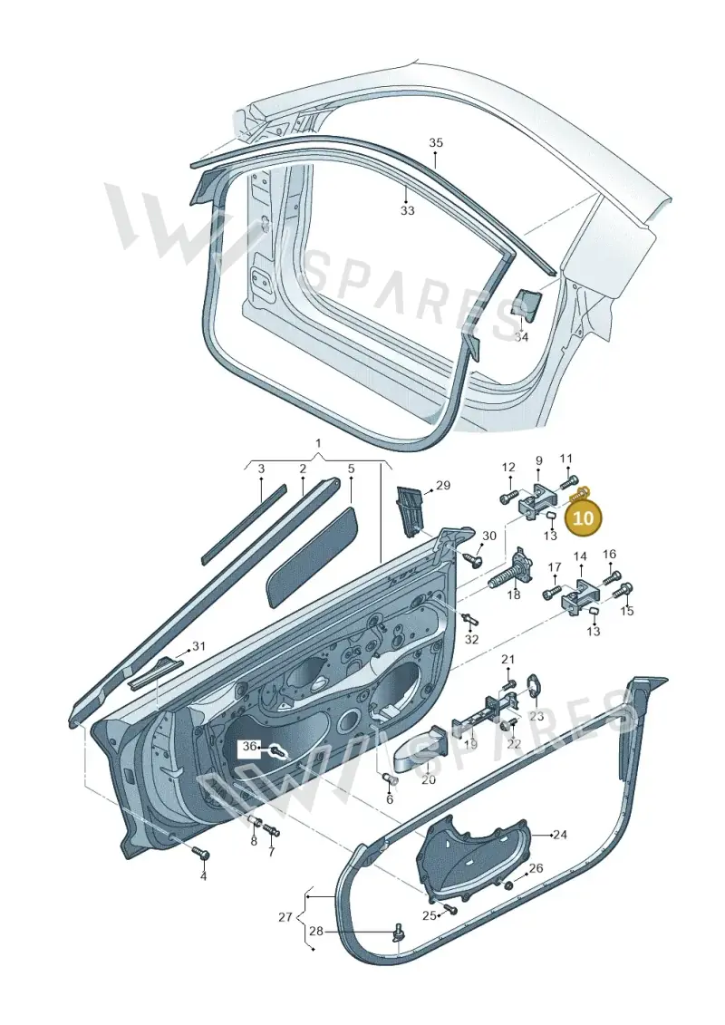 8H0831701 — Audi R8 Spyder (2015-2024) diagram 872831100, position 10