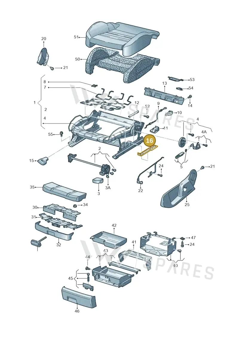 8H0881064 — Audi A4/S4 Cabrio./qu. 07> (2006-) diagram 492881000, position 16