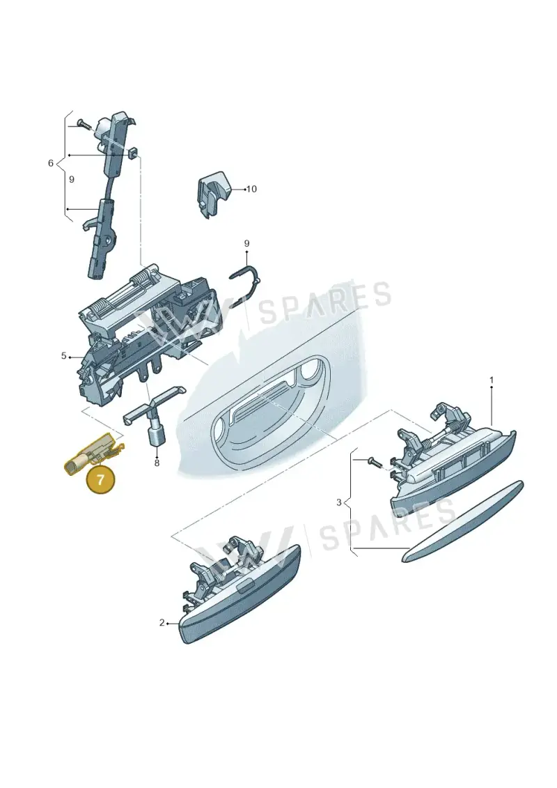 8H0959985B — Audi A8/S8/qu. lang    08> (2007-) diagram 291837000, position 7