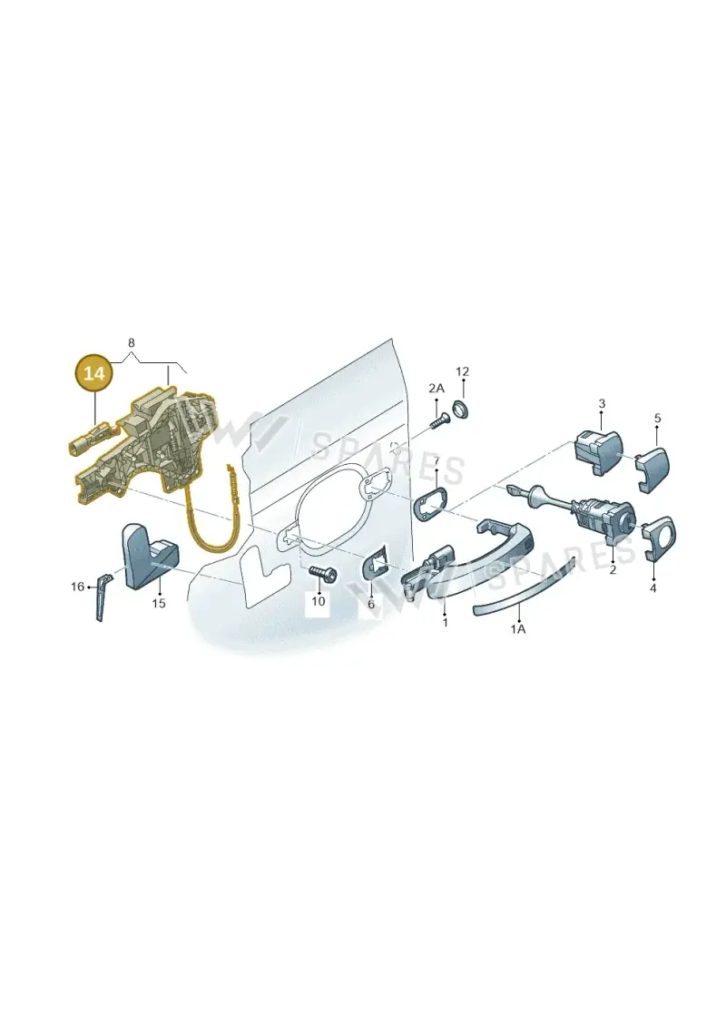 8H0959985B — Audi Q7 qu. 3.0 TDI (2009-2015) diagram 493837000, position 14