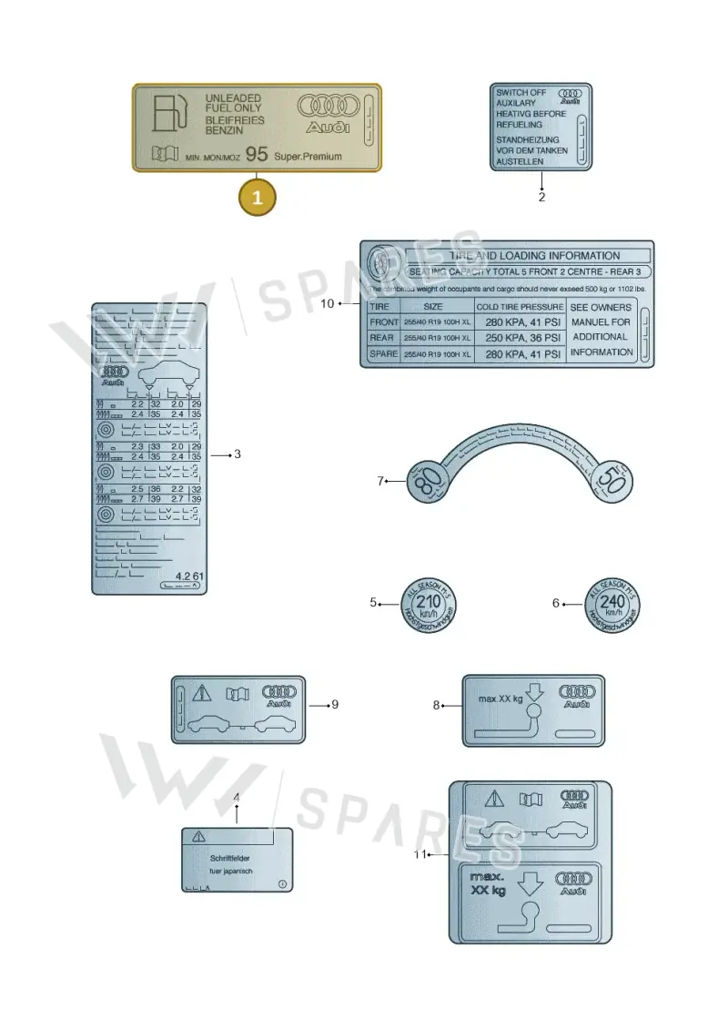 8J0010508AK — Audi TTS Coupe 2.0 (2010-2014) diagram 620010200, position 1