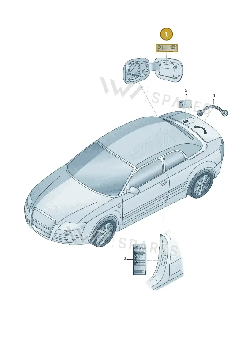 8J0010508AM — Audi TT Coupe/Roadster 08> (2007-) diagram 492010200, position 1