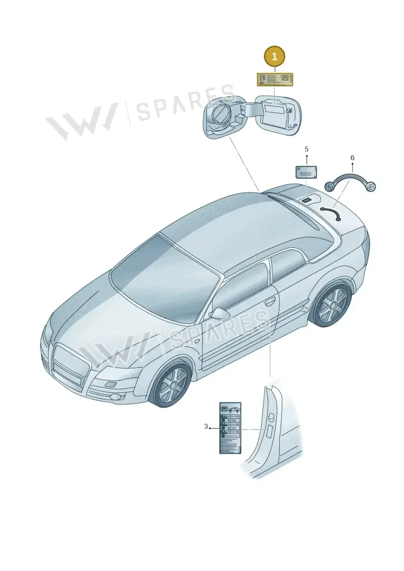 8J0010508BG — Audi TT Coupe/Roadster 08> (2007-) diagram 492010200, position 1