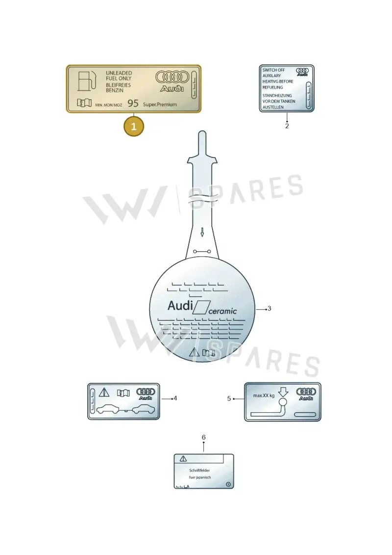 8J0010508D — Audi R8 qu. 5.2 (2012-2015) diagram 752010200, position 1