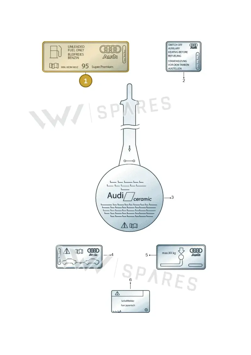 8J0010508E — Audi R8 qu. 5.2 (2012-2015) diagram 752010200, position 1