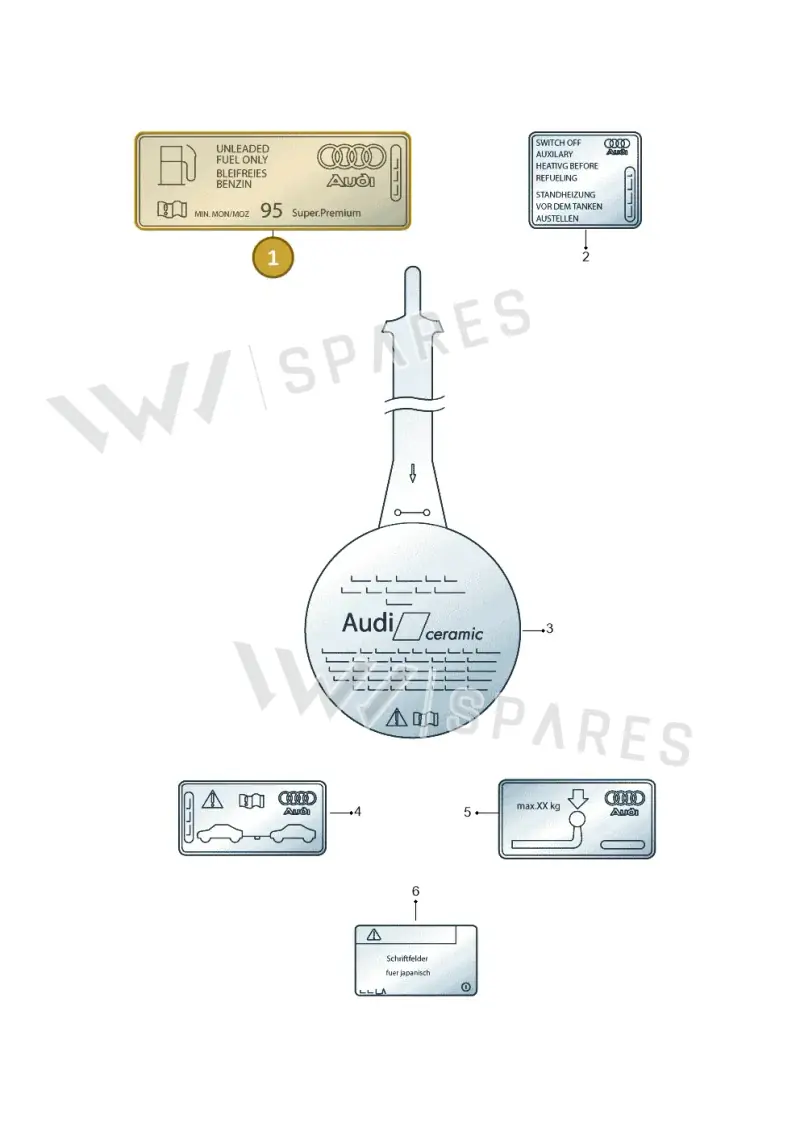 8J0010508L — Audi R8 qu. 5.2 (2012-2015) diagram 752010200, position 1