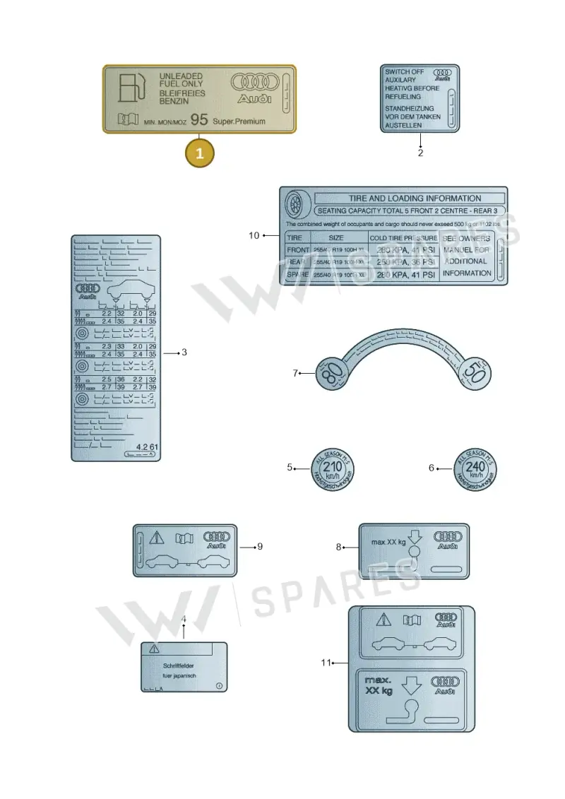8J0010508N — Audi RS3 Sportback (2011-2012) diagram 620010200, position 1
