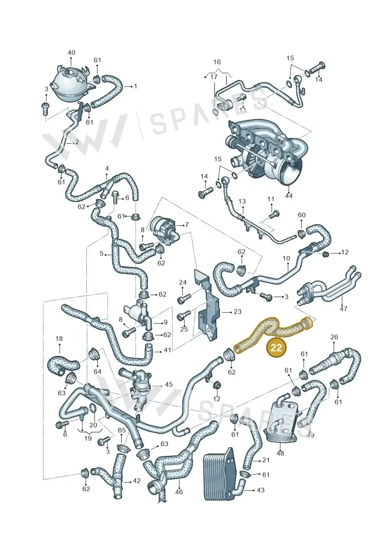 8J0121073E — Audi TTRS Plus Coupe (2009-2014) diagram 676121340, position 22