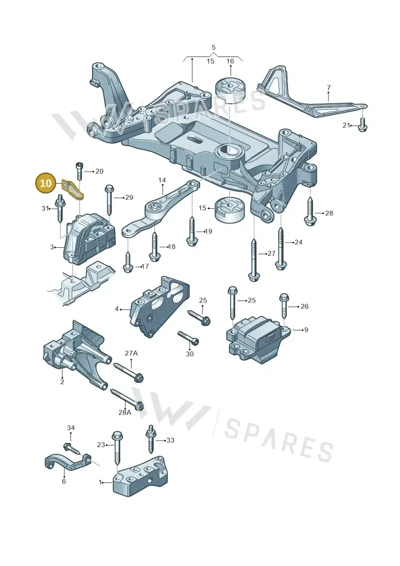8J0199588 — Audi TTS Coupe 2.0 (2010-2014) diagram 609199400, position 10
