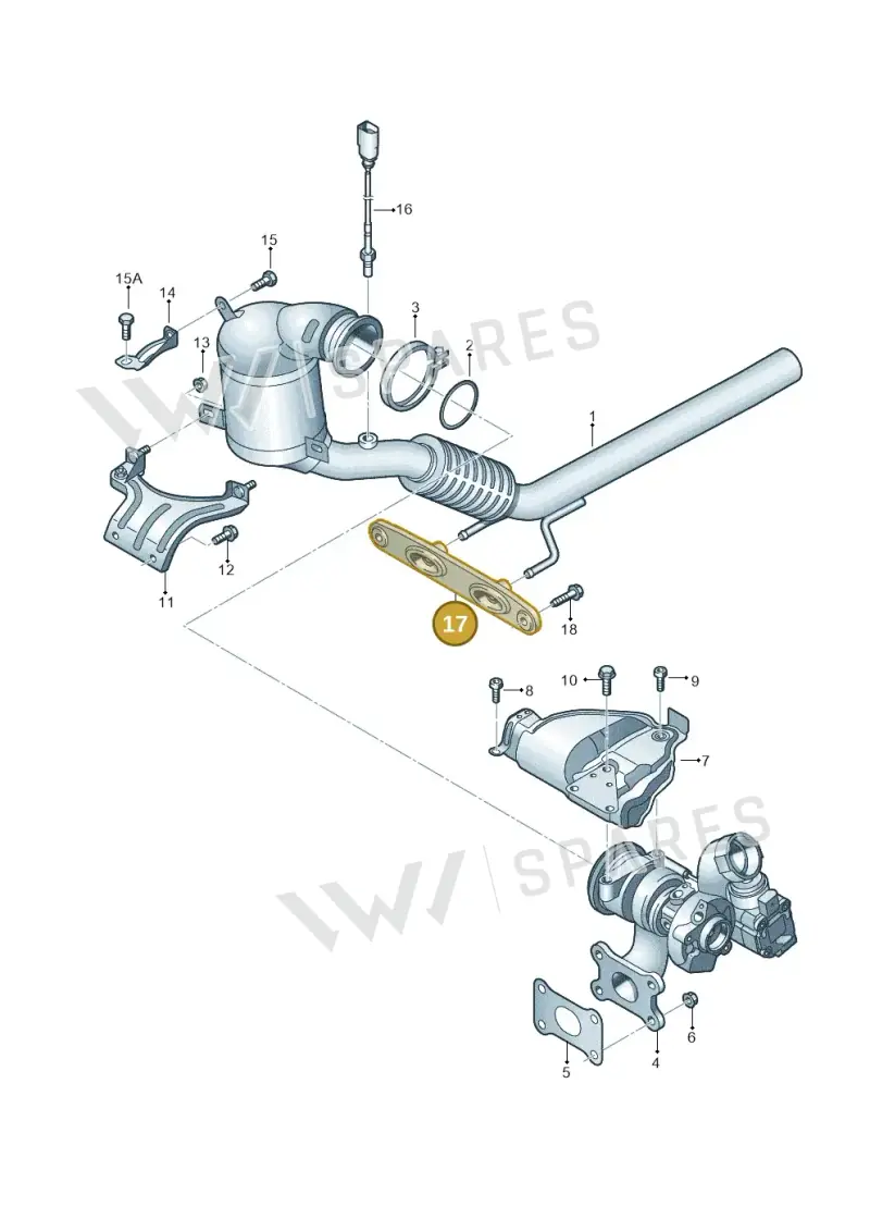 8J0253144M — Audi A3 Sportback (2019-2021) diagram 745253300, position 17