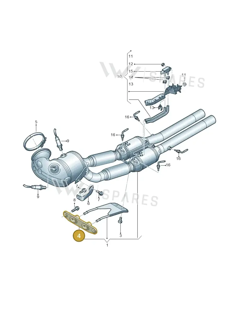 8J0253144M — Audi RSQ3 Sportback (2019-2024) diagram 853253045, position 4