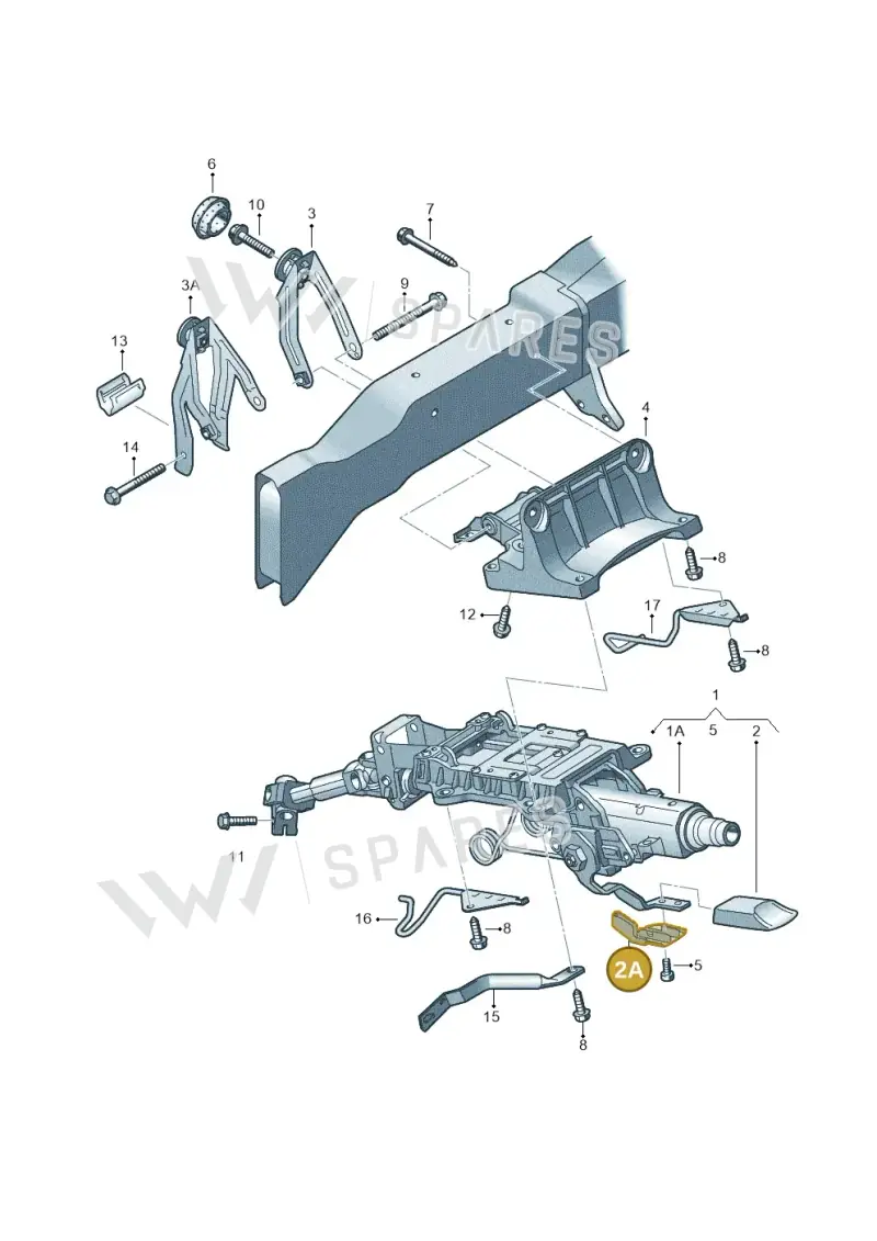 8J0419937 — Audi TTS Coupe 2.0 (2010-2014) diagram 412419350, position 2A