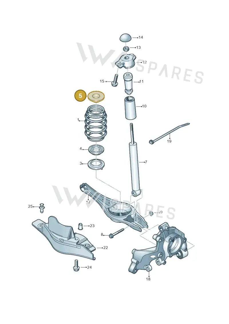 8J0512149 — Audi A3 Sportback (2019-2021) diagram 746511050, position 5
