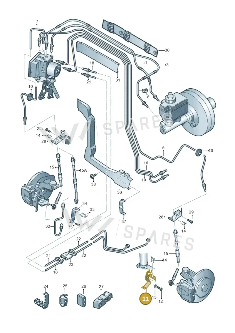 8J0611841D — Audi RS3 Sportback (2011-2012) diagram 412611200, position 11