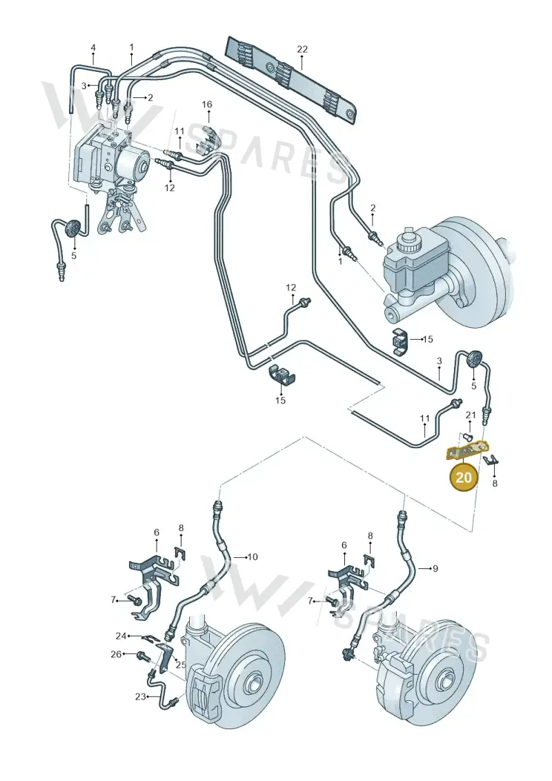 8J0611845C — Audi TTS Coupe 2.0 (2010-2014) diagram 609611200, position 20