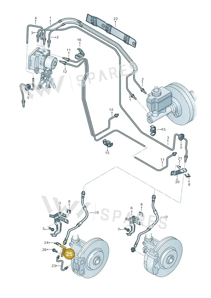 8J0615133 — Audi TTRS Plus Coupe (2009-2014) diagram 609611200, position 25