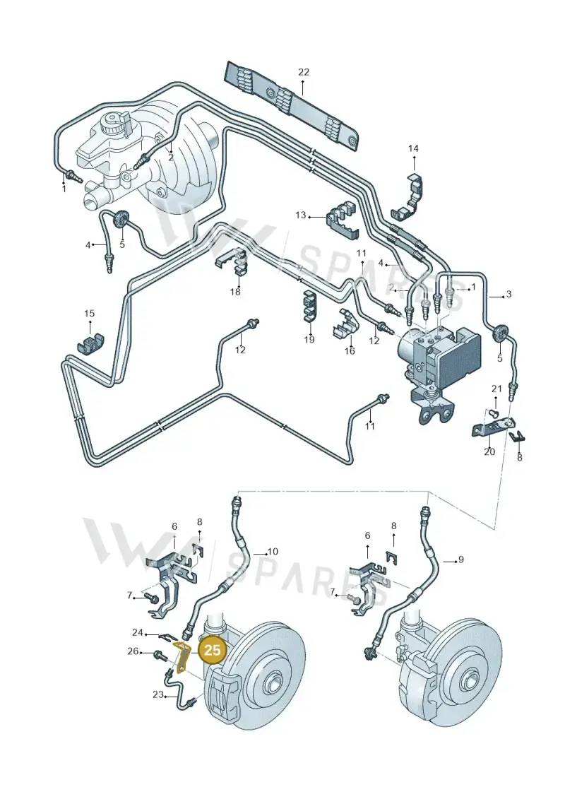 8J0615133 — Audi TTRS Plus Coupe (2009-2014) diagram 609611250, position 25
