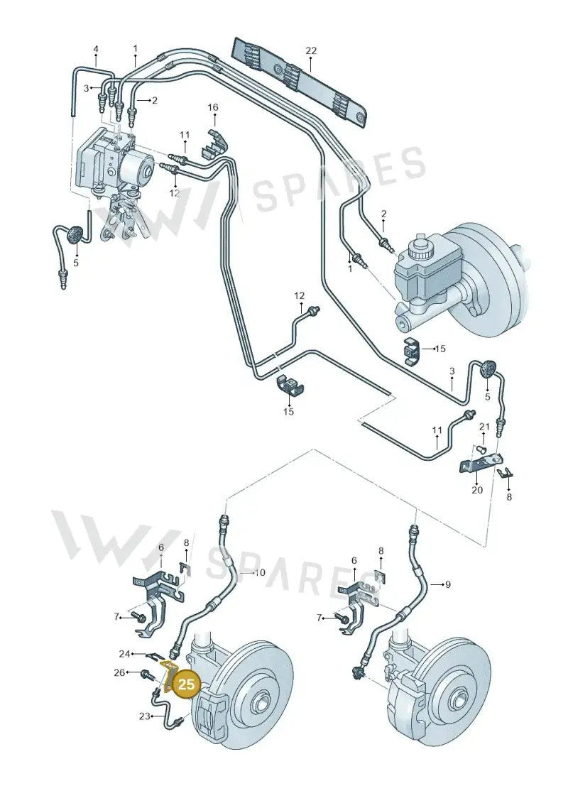 8J0615134 — Audi TTRS Plus Coupe (2009-2014) diagram 609611200, position 25