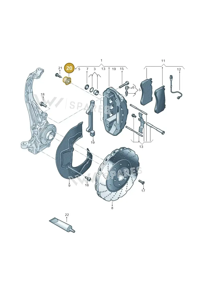 8J0615431 — Audi RS6 Avant (2013-2018) diagram 758615500, position 20