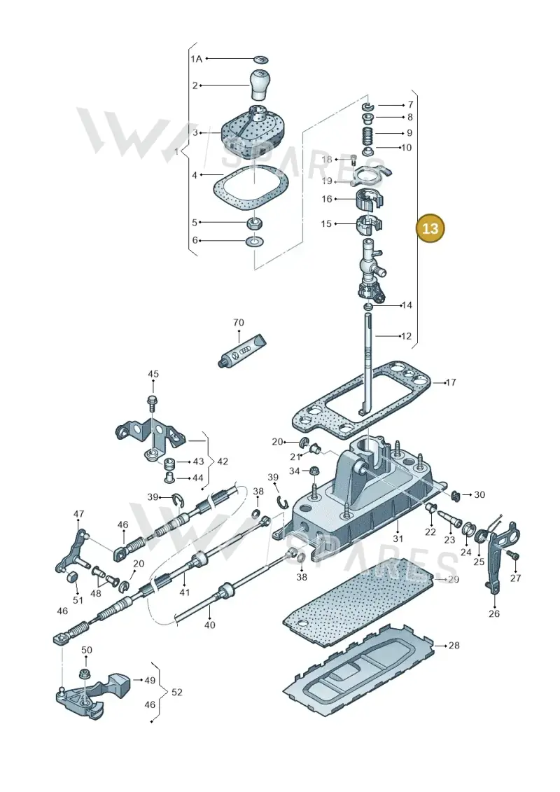 8J0711112B — Audi TTRS Plus Coupe (2009-2014) diagram 409711300, position 13