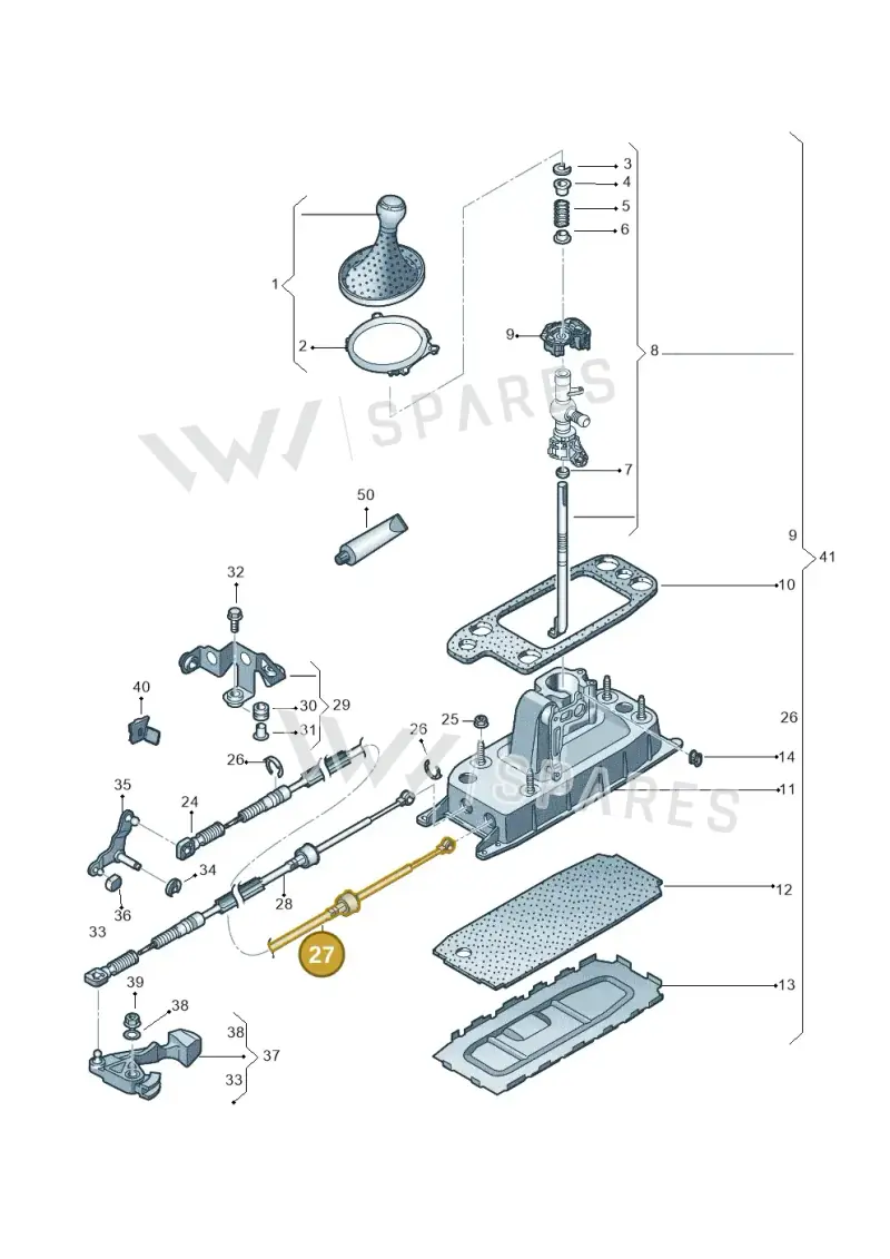 8J0711266D — Audi TTS Coupe 2.0 (2010-2014) diagram 707711400, position 27