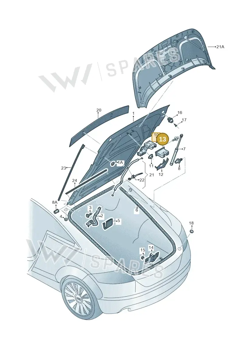 8J0827520 — Audi TTS Coupe 2.0 (2010-2014) diagram 609827000, position 13