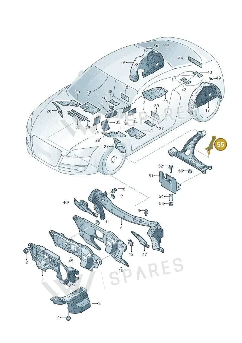 8J0941287A — Audi TTRS Plus Coupe (2009-2014) diagram 609863200, position 55