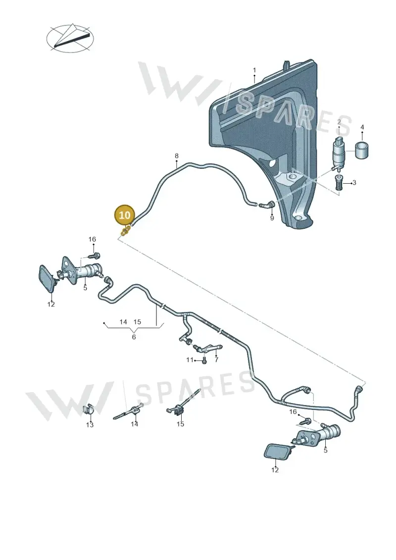8J0955875B — Audi Q7 qu. 3.0 TDI (2015-2019) diagram 859955300, position 10