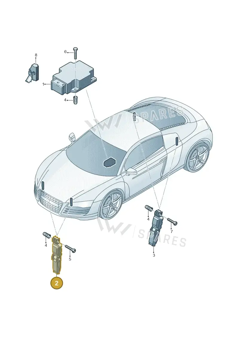 8J0959651 — Audi R8 qu. 5.2 (2012-2015) diagram 618959300, position 2