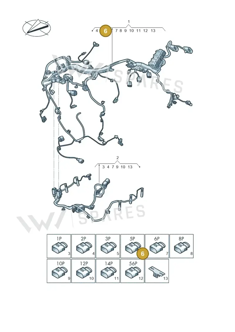 8J0971921A — Audi Q8 Quattro 3,0 (2018-) diagram 896971430, position 6