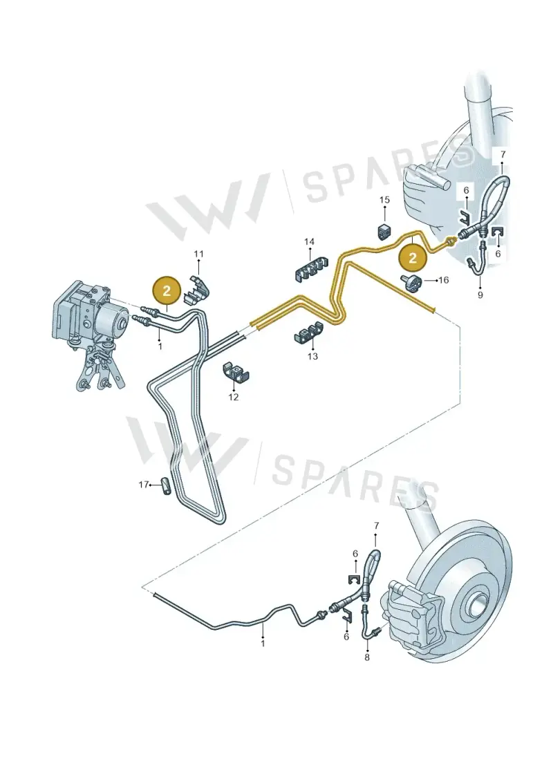 8J1614726D — Audi TTS Coupe 2.0 (2010-2014) diagram 609611300, position 2