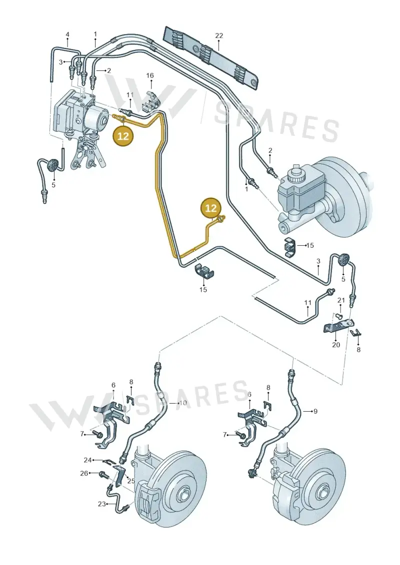 8J1614726D — Audi TTS Coupe 2.0 (2010-2014) diagram 609611200, position 12