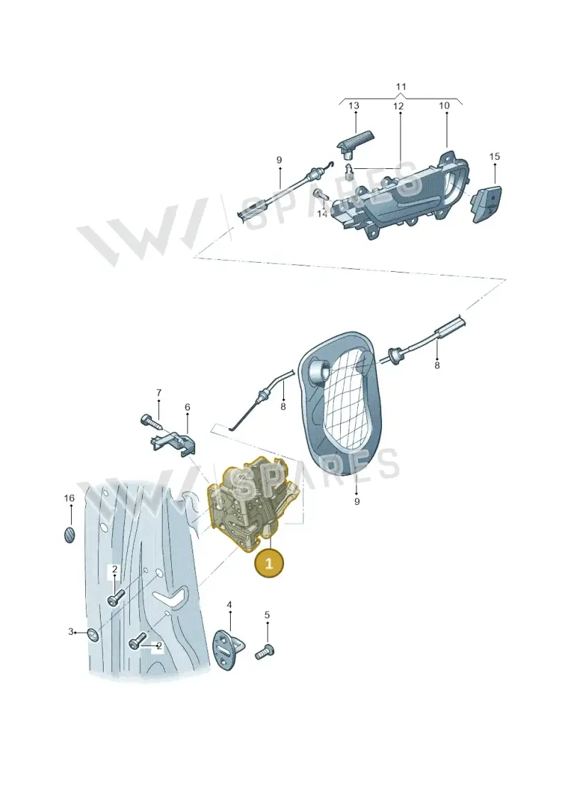 8J1837015A — Audi Q5 qu. 2.0 (2009-2018) diagram 687837030, position 1
