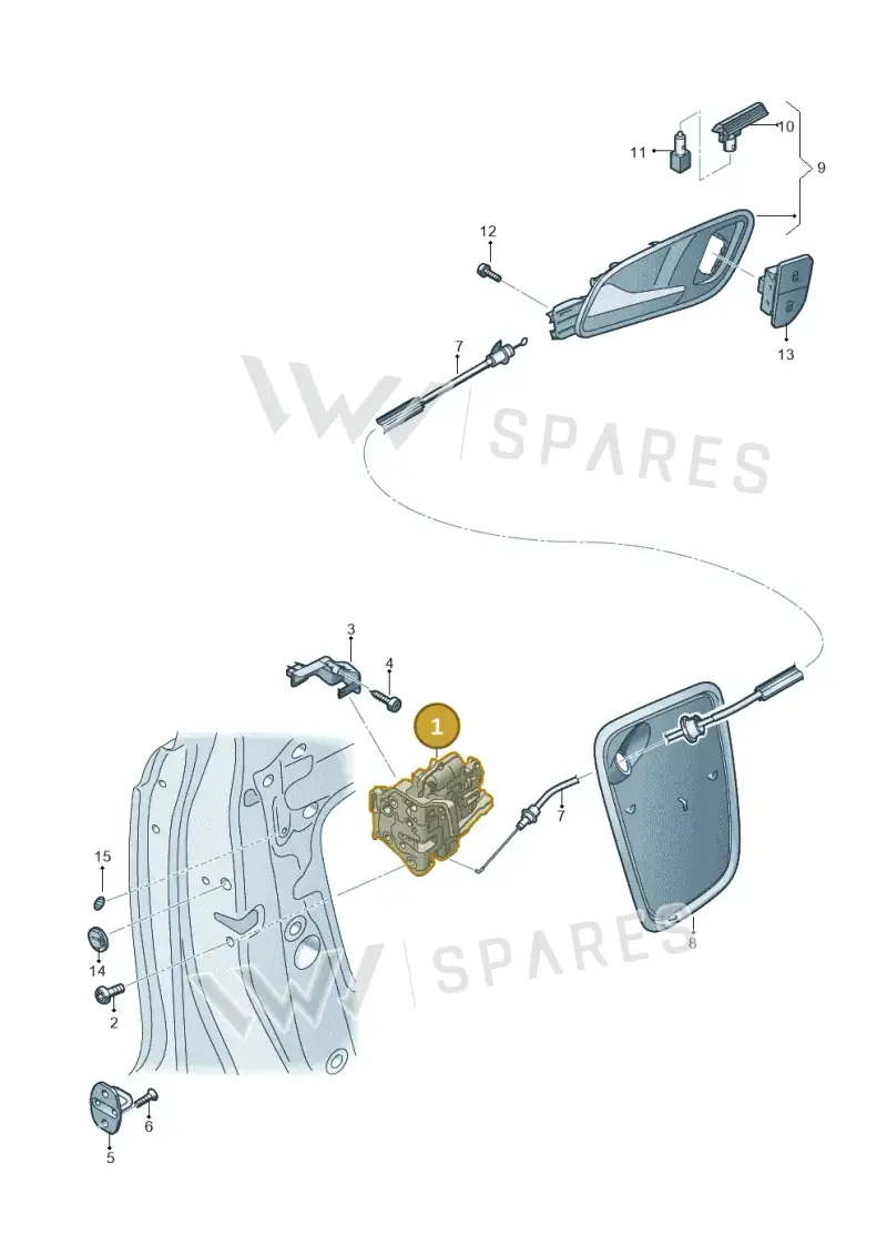 8J1837015A — Audi RSQ3 qu. 2.5 (2013-2018) diagram 764837300, position 1