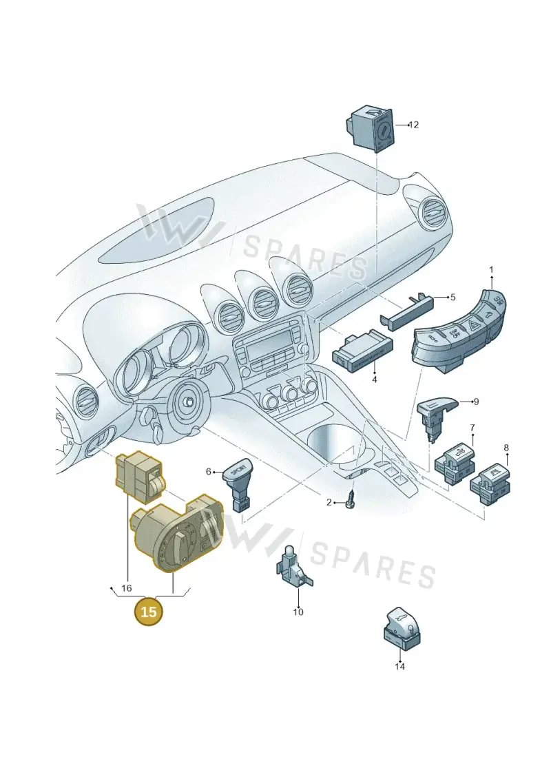 8J1941531AM5PR — Audi R8 qu. 5.2 (2012-2015) diagram 609941500, position 15