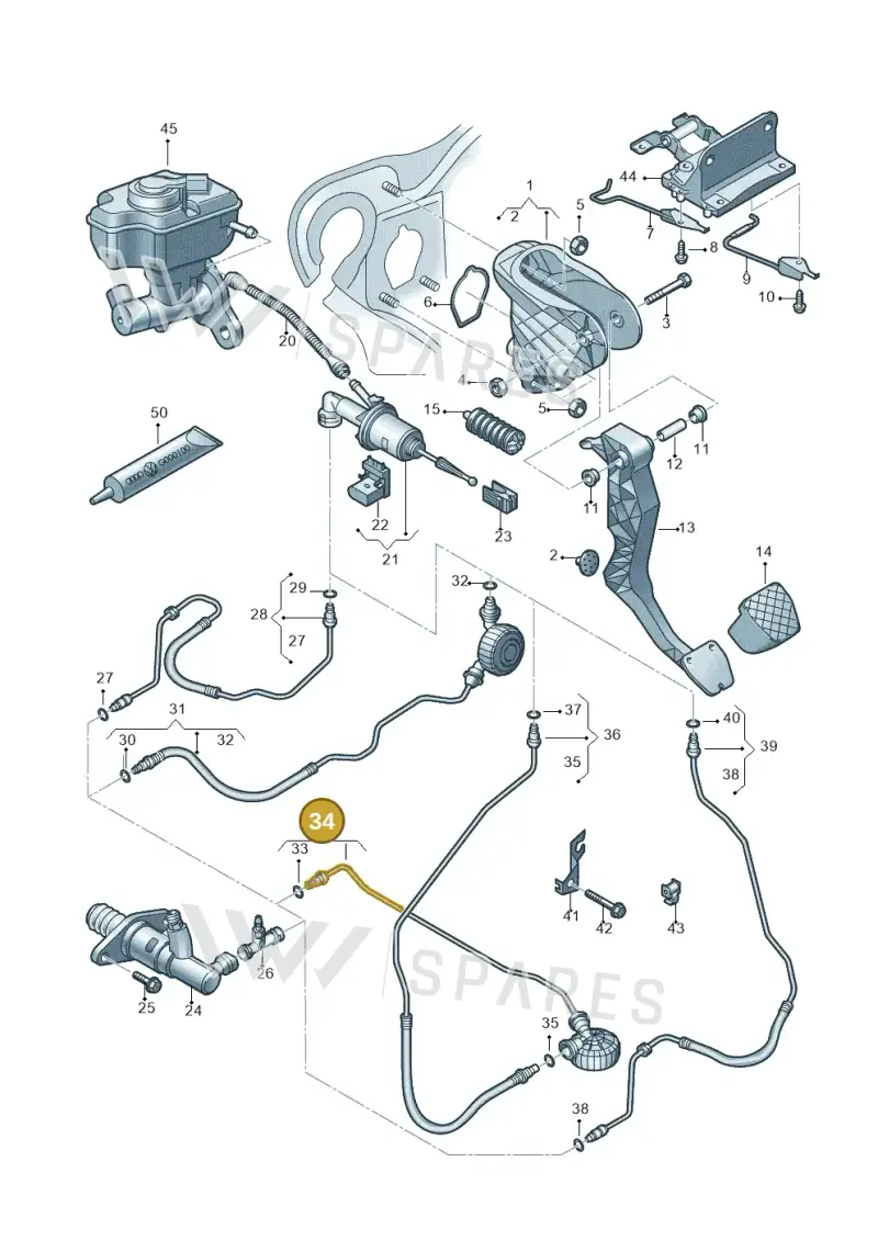 8J2721465 — Audi TTS Coupe 2.0 (2010-2014) diagram 707721250, position 34