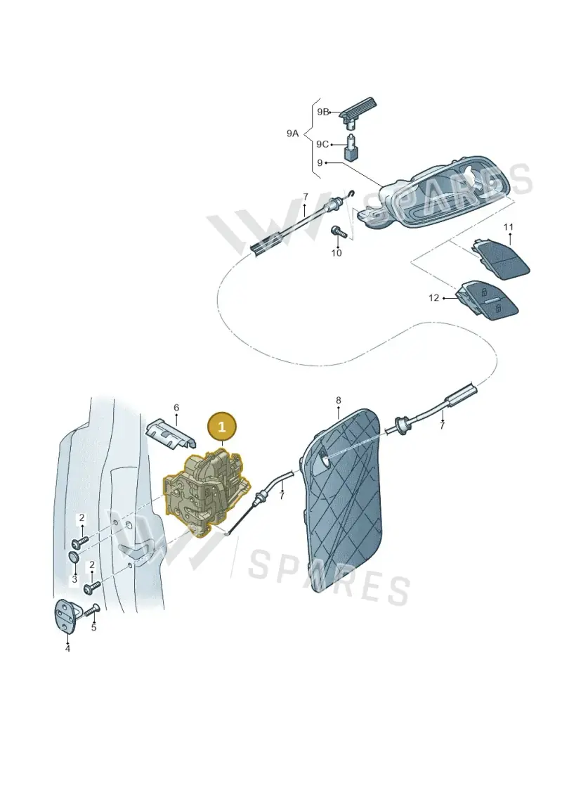 8J2837015A — Audi TTRS Plus Coupe (2009-2014) diagram 609837300, position 1