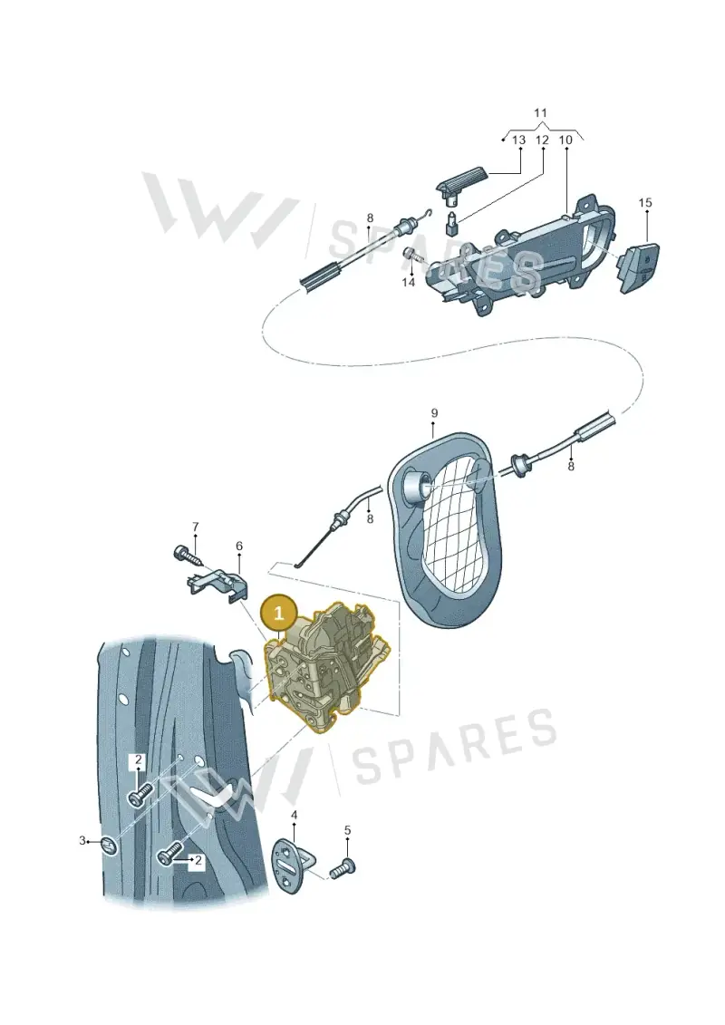 8J2837015B — Audi A4 Av. Allroad (2008-2016) diagram 636837300, position 1