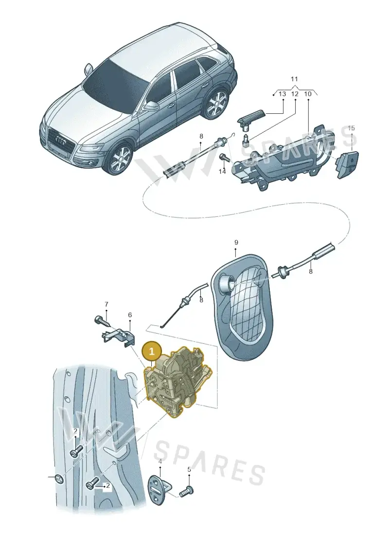 8J2837015B — Audi Q5 qu. 2.0 TDI (2008-2012) diagram 647837300, position 1