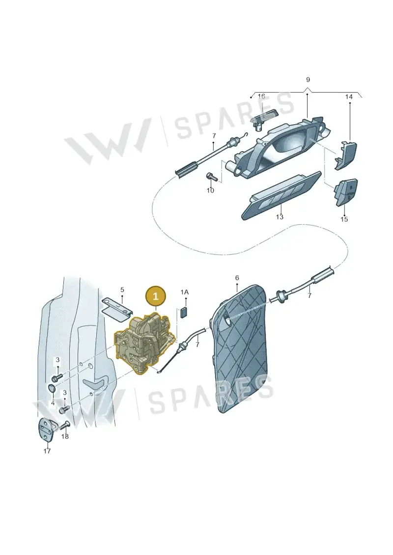 8J2837016A — Audi Q7 qu. 3.0 TDI (2009-2015) diagram 493837300, position 1