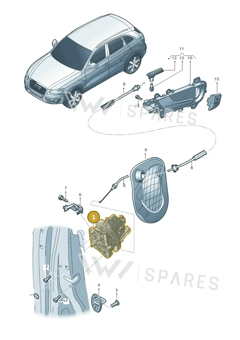 8J2837016F — Audi Q5 qu. 2.0 TDI (2012-2017) diagram 647837300, position 1