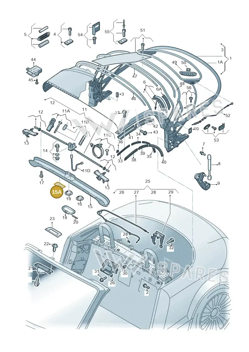 8J7010569 — Audi TTS Coupe 2.0 (2010-2014) diagram 609871100, position 15A