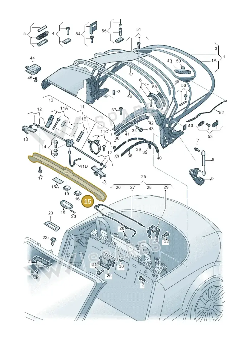 8J7871277B — Audi TTS Coupe 2.0 (2010-2014) diagram 609871100, position 15