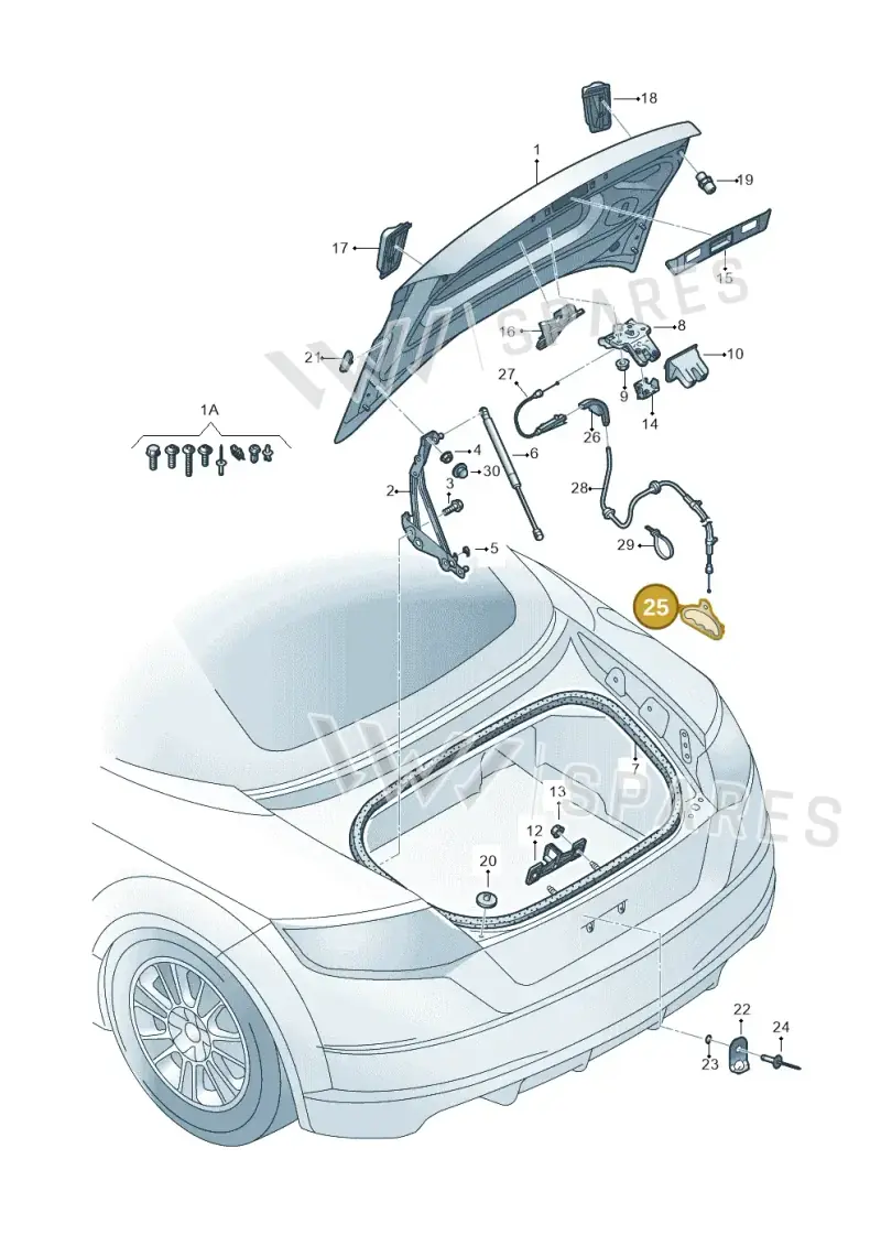 8J7880703 — Audi TTRS Coupe (2016-2023) diagram 850827100, position 25