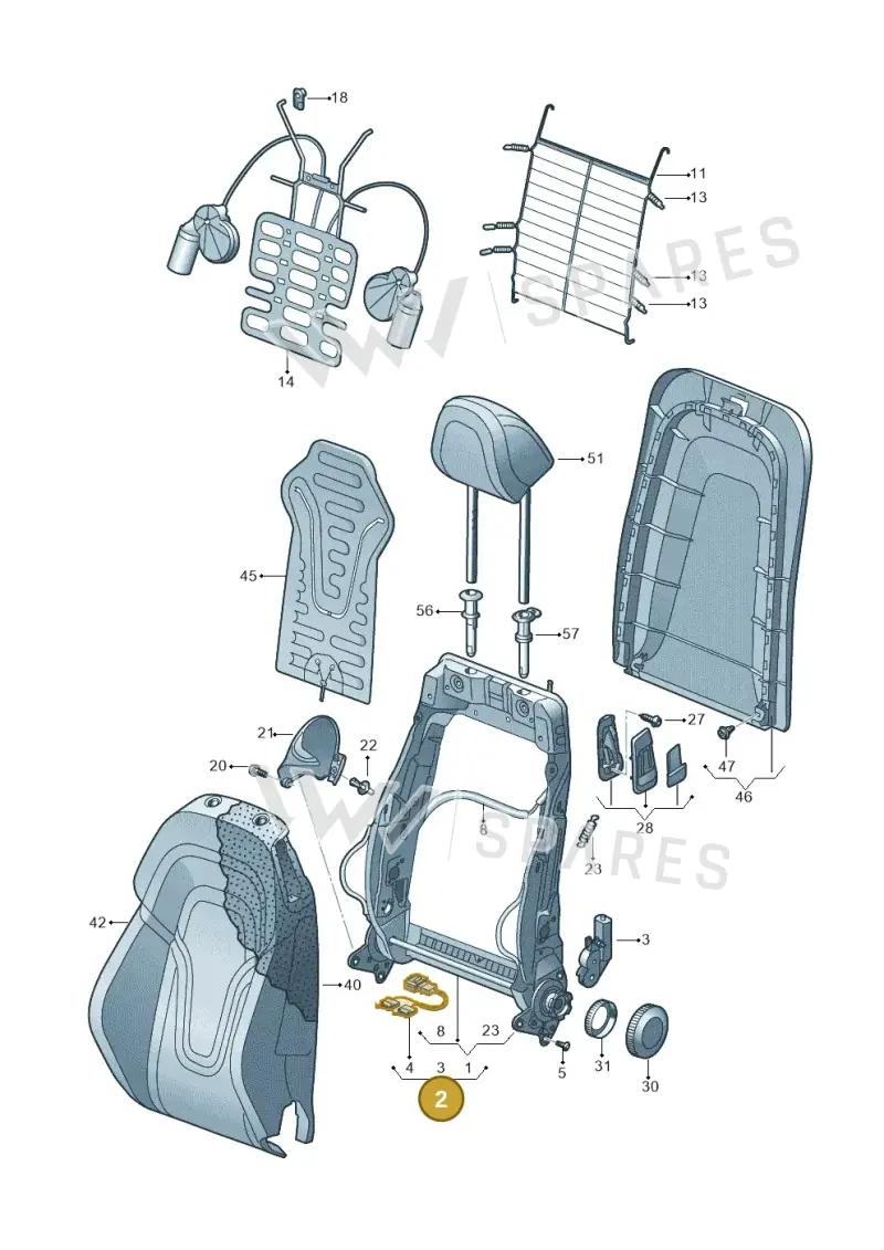 8J7881515B — Audi R8 qu. 5.2 (2012-2015) diagram 609881500, position 2
