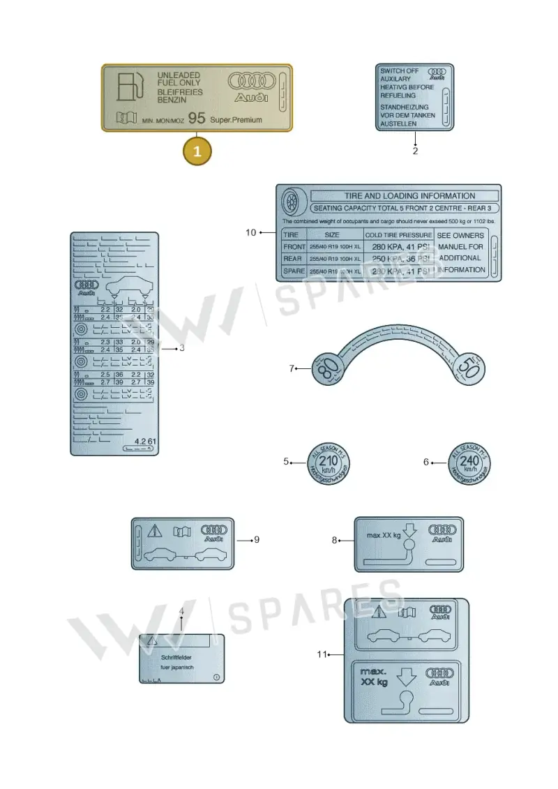 8K0010508AN — Audi A5 Sportback (2011-2017) diagram 620010200, position 1