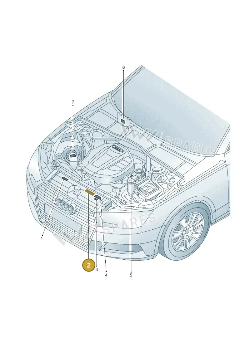8K0010520B — Audi RS4 Avant (2017-) diagram 849010150, position 2